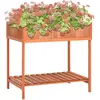 Image de vidaXL Jardinière à herbes 80x60x80 cm Bois de sapin massif