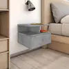 Image de vidaXL Table de chevet flottante Gris béton Bois d'ingénierie