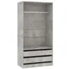 Image de Garde robe Gris béton 100x50x200 cm Bois d ingénierie