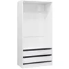 Image de Garde robe Blanc brillant 100x50x200 cm Bois d ingénierie