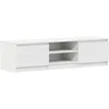 Image de Meuble TV Blanc 140x40x35,5 cm Bois d ingénierie