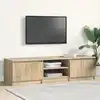 Image de vidaXL Meuble TV Chêne sonoma 140x40x35,5 cm Bois d'ingénierie