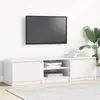 Image de vidaXL Meuble TV blanc brillant 140x40x35,5 cm bois d'ingénierie