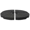 Image de Socle de parasol en forme d éventail 4 pcs Noir
