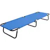 Image de vidaXL Chaise longue pliable Bleu Acier