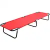 Image de vidaXL Chaise longue pliable Rouge Acier