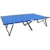 Image de vidaXL Chaise longue pliable 2 places Bleu Acier