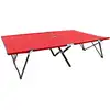 Image de vidaXL Chaise longue pliable 2 places rouge Acier