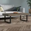 Image de vidaXL Table basse Gris et noir 120x60x40 cm MDF et fer