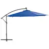 Image de vidaXL Parasol de jardin en porte-à-faux avec mât en aluminium bleu