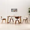 Image de vidaXL Chaises à manger lot de 4 crème bois courbé et similicuir
