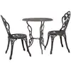 Image de vidaXL Salon de bistro 3 pcs Aluminium coulé