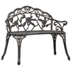 Image de vidaXL Banc de bistrot 100 cm Bronze Aluminium coulé