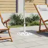 Image de vidaXL Socle de parasol Blanc 12 kg 48 cm Fonte