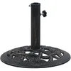 Image de vidaXL Socle de Parasol Pied de Parasol de Jardin Base de Parasol d'Extérieur Accessoire de Parasol Terrasse Patio Noir et Bronze 9 kg 40 cm Fonte