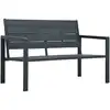 Image de vidaXL Banc de jardin 120 cm PEHD Gris Aspect de bois