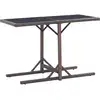 Image de vidaXL Table de jardin Marron 110x53x72 cm Verre et résine tressée