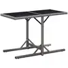 Image de vidaXL Table de jardin Anthracite 110x53x72 cm Verre et résine tressée