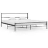 Image de vidaXL Cadre de lit sans matelas noir métal 180x200 cm