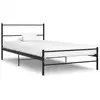 Image de vidaXL Cadre de lit sans matelas noir métal 100x200 cm