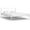Image de vidaXL Cadre de lit sans matelas blanc métal 140x200 cm