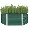 Image de vidaXL Jardinière 129 x 129 x 46 cm cm Acier galvanisé Vert