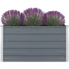 Image de vidaXL Jardinière 100 x 100 x 45 cm Acier galvanisé Gris