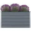 Image de vidaXL Jardinière 100 x 100 x 45 cm Acier galvanisé Gris