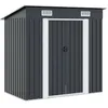 Image de vidaXL Abri de Jardin Remise de Jardin Rangement Maison de Stockage Cabane de Jardin Cabane à Outils Extérieur Arrière-Cour Anthracite Acier