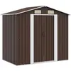 Image de vidaXL Abri de stockage pour jardin Marron 204x132x186 cm Acier