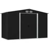 Image de vidaXL Abri de Stockage pour Jardin Anthracite Métal 257x205x178 cm