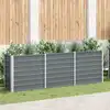 Image de vidaXL Lit surélevé de jardin Acier galvanisé 240x40x77 cm Gris
