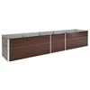 Image de Lit surélevé de jardin Acier galvanisé 400x80x45 cm Marron