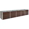 Image de vidaXL Lit surélevé de jardin Acier galvanisé 400x80x45 cm Marron