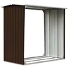 Image de vidaXL Abri de Stockage de Bois Abri de Chauffage de Bois Abri de Jardin Rangement Extérieur Durable Acier Galvanisé 172x91x154 cm Marron
