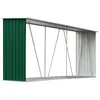 Image de vidaXL Abri de Stockage de Bois Acier galvanisé 330x84x152 cm Vert