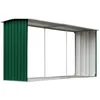Image de vidaXL Abri de Stockage de Bois Acier galvanisé 330x92x153 cm Vert