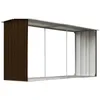 Image de vidaXL Abri de Stockage de Bois Abri de Chauffage de Bois Abri de Jardin Rangement Extérieur Durable Acier Galvanisé 330x92x153 cm Marron