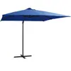 Image de vidaXL Parasol de jardin en porte-à-faux lumières LED et mât en acier