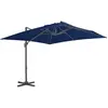 Image de vidaXL Parasol de jardin en porte-à-faux et mât en aluminium bleu azur