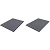Image de vidaXL 2X Paillassons Tapis d'Entrée Tapis de Sol Tapis de Porte Tapis de Plancher Bureau Couloir Maison Intérieur Antidérapant PVC Gris