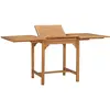 Image de vidaXL Table extensible de jardin (110-160)x80x75 cm Teck solide