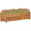 Image de vidaXL Lit surélevé 150x40x38 cm bois de teck recyclé et acier