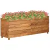 Image de vidaXL Lit surélevé 150x40x55 cm bois de teck recyclé et acier