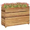 Image de vidaXL Lit surélevé 100x40x72 cm Bois de Teck recyclé et Acier