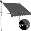 Image de Auvent manuel rétractable avec LED 100 cm Anthracite