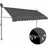 Image de vidaXL Auvent manuel rétractable avec LED 350 cm Anthracite