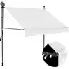 Image de vidaXL Auvent manuel rétractable avec LED 150 cm Crème