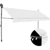 Image de vidaXL Auvent manuel rétractable avec LED 400 cm Crème