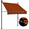 Image de vidaXL Auvent Manuel rétractable avec LED 150 cm Orange et Marron